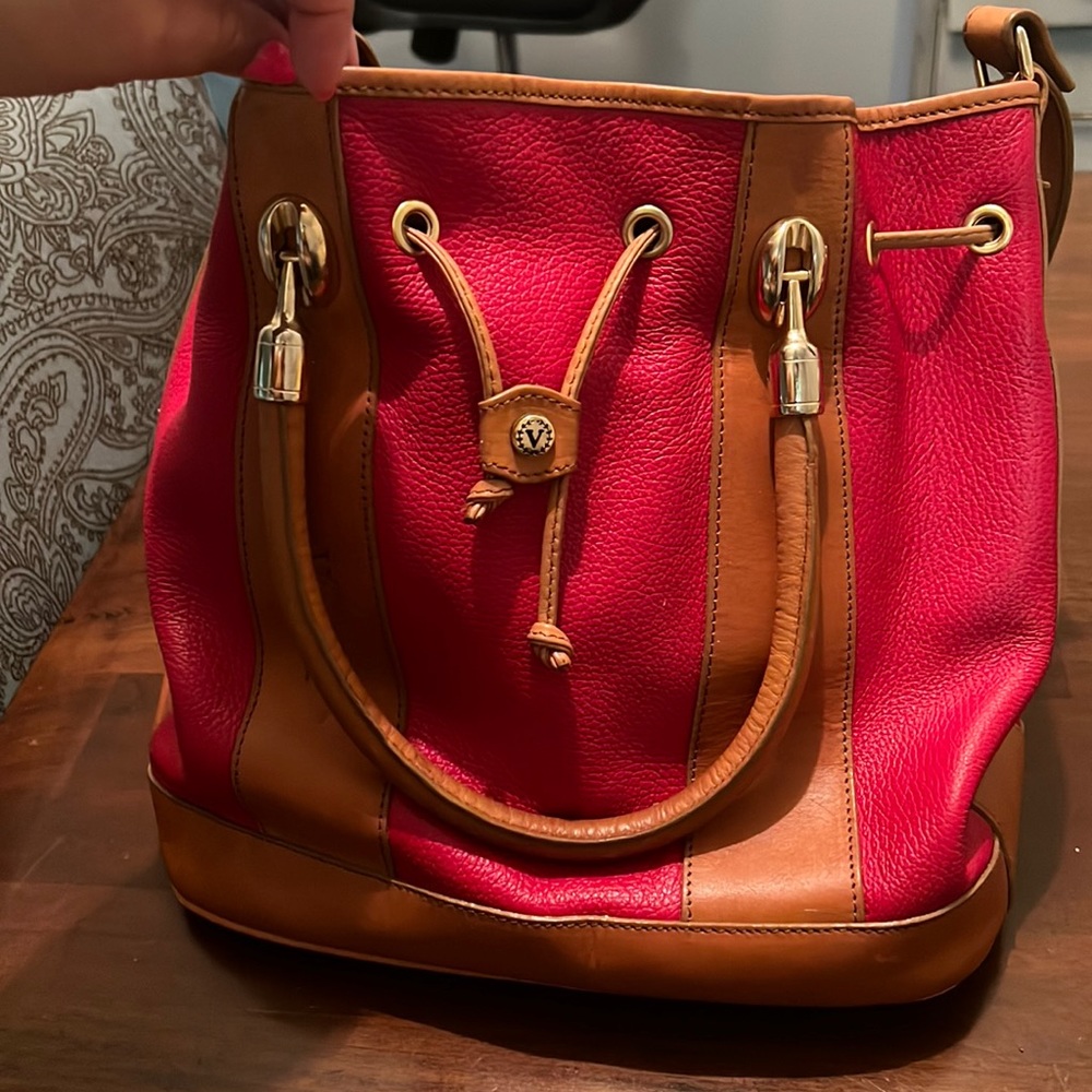 Valentina - Made In Italy Leather two-tone bag - Vintage
